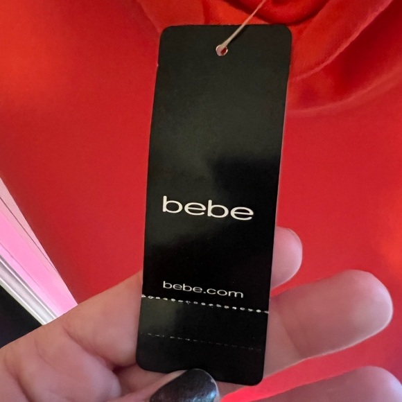 Bebe NWT coral open cowl back sleeveless maxi dress rayon spandex blend - Picture 6 of 9